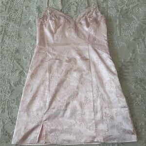 bp Pale Pink Lace-Trim Satin Slip